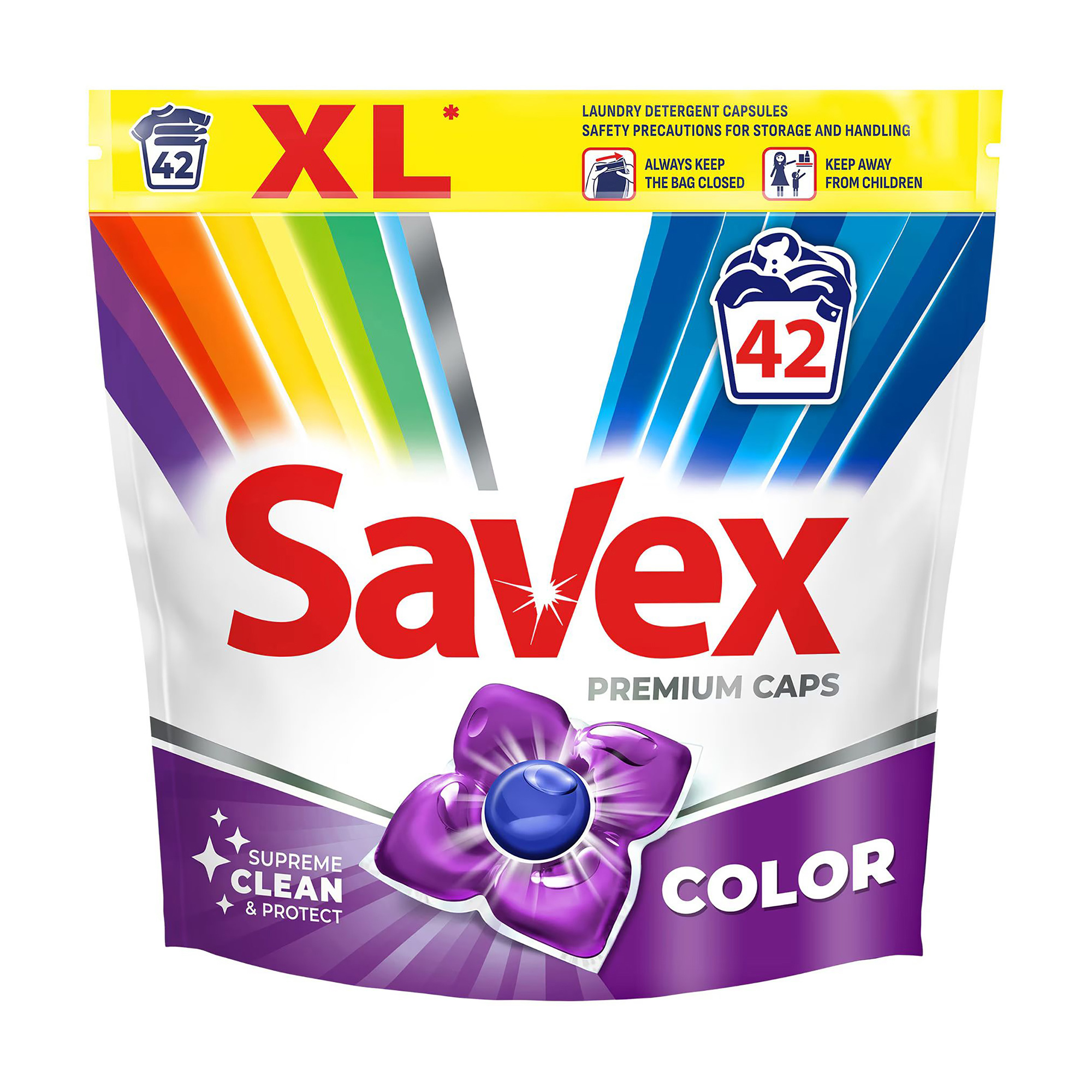 Капсули для прання Savex Super Caps Color, 42 цикли прання, 42 шт
