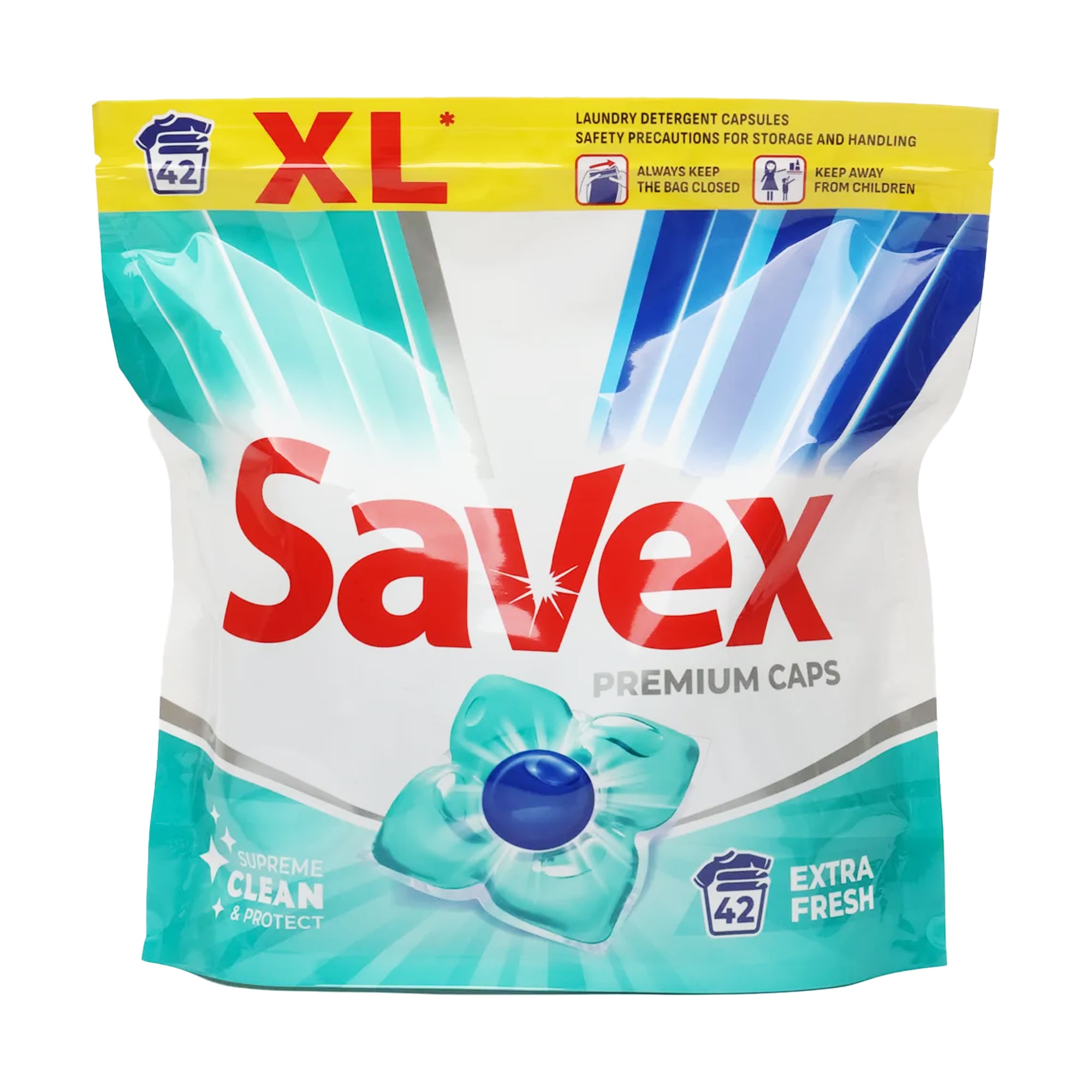Капсули для прання Savex Super Caps Extra Fresh, 42 цикли прання, 42 шт