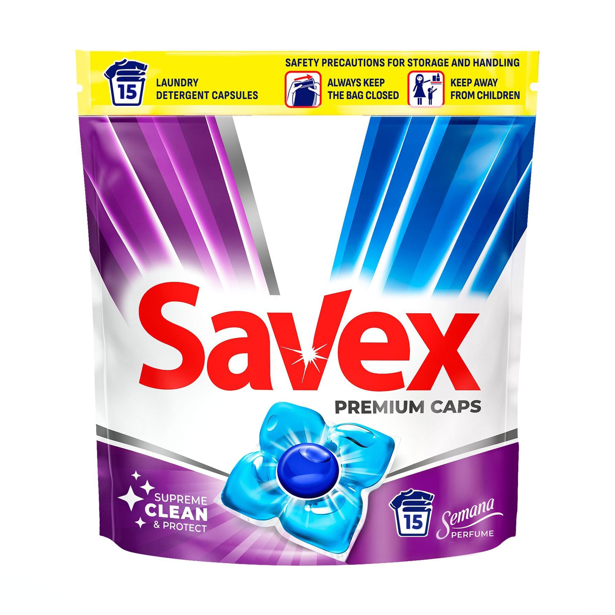 Капсули для прання Savex Super Caps Semana Perfume, 15 циклів прання, 15 шт